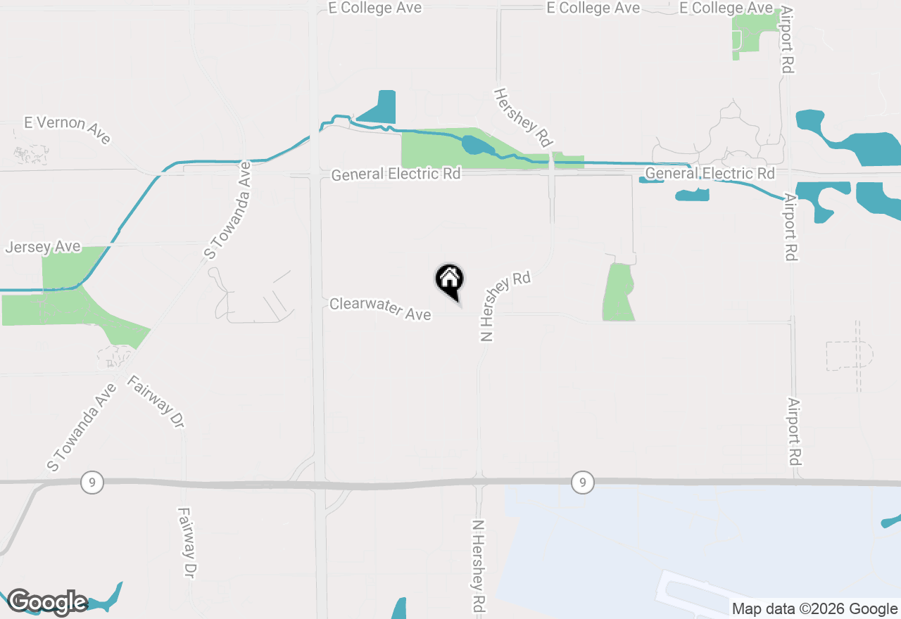 Map of 1 Sunshine Court, Bloomington, IL 61704