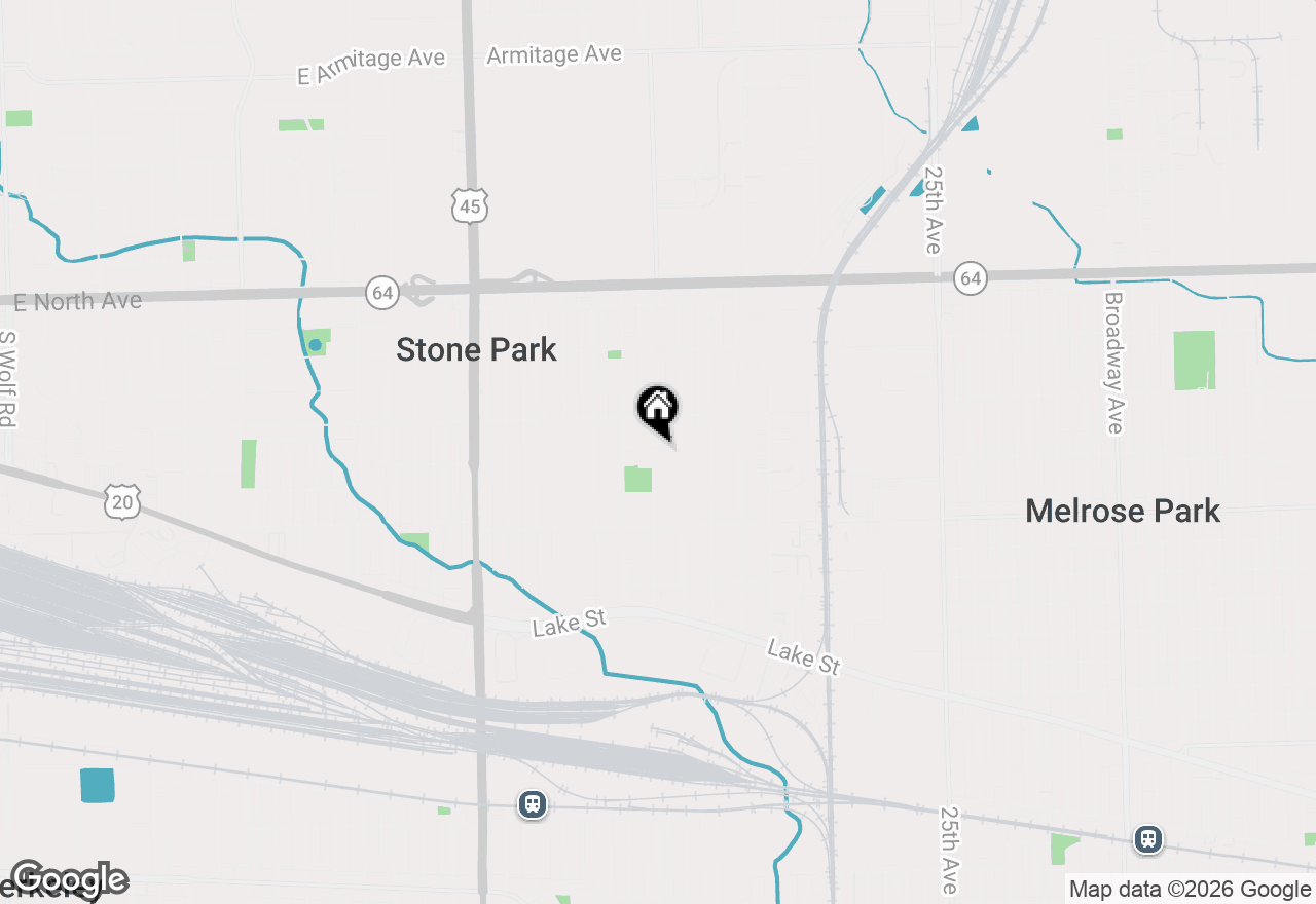 Map of 1617 N 35th Avenue, Melrose Park, IL 60160