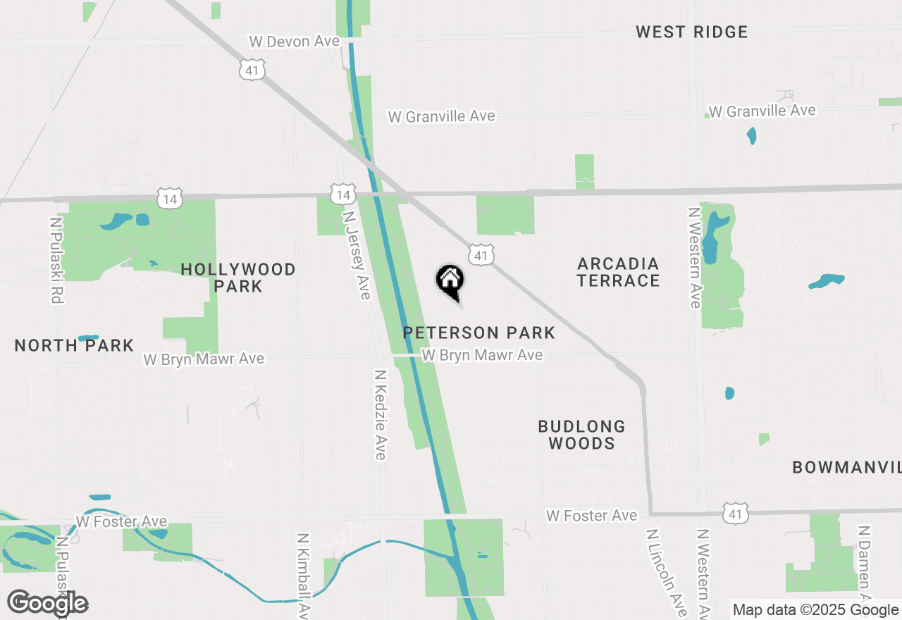 Map of 3008 W Hollywood Avenue, Chicago, IL 60659