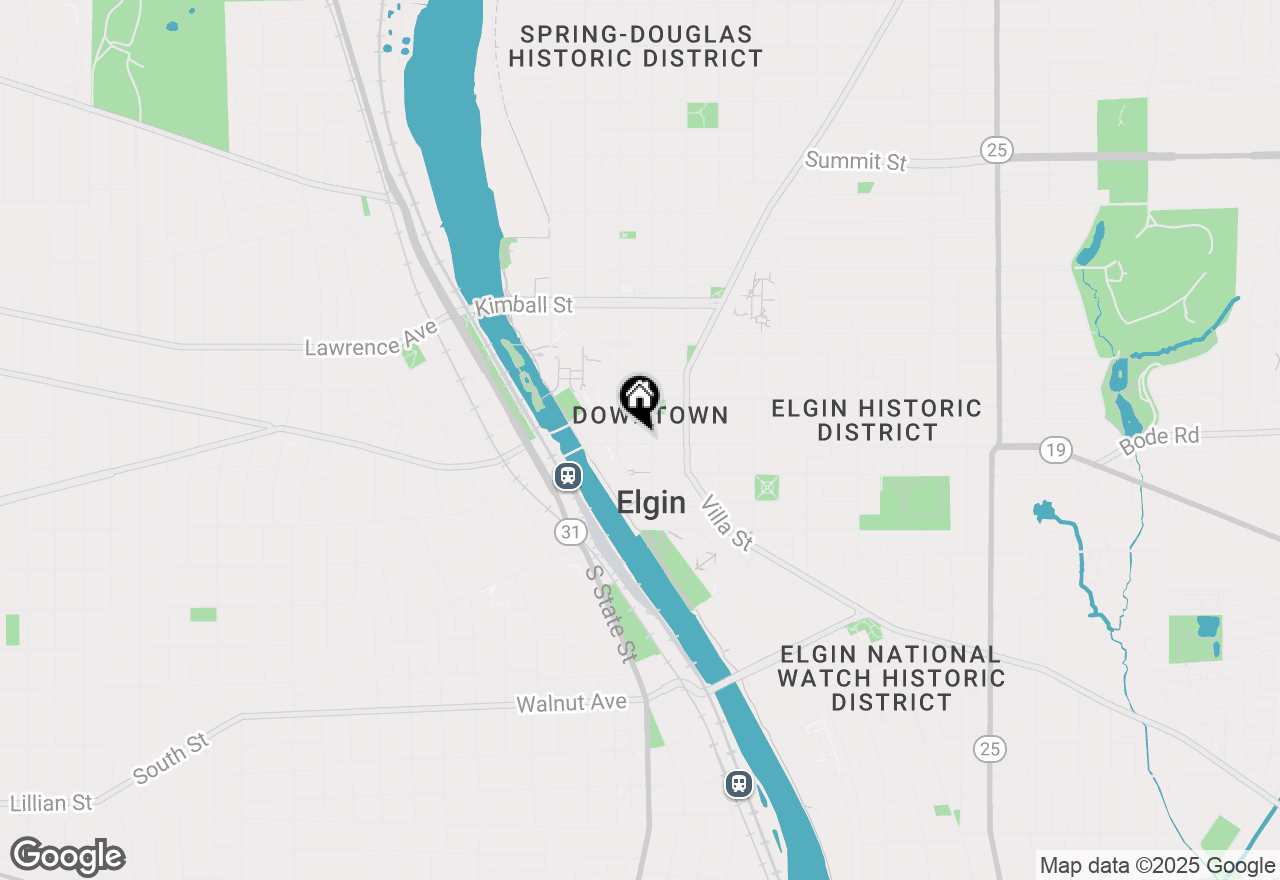 Map of 168 E Chicago Street, Elgin, IL 60123