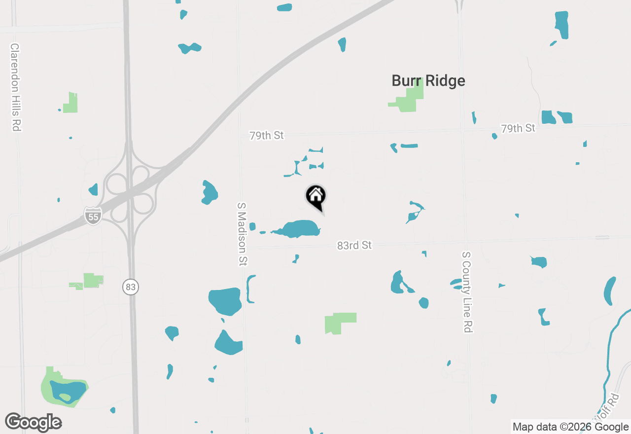 Map of 8170 Lake Ridge Drive, Burr Ridge, IL 60527