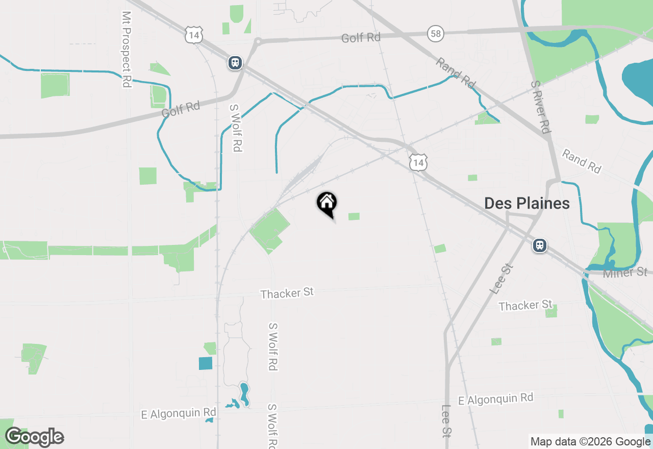 Map of 584 S 4th Avenue, Des Plaines, IL 60016