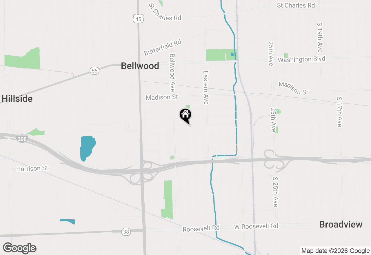 Map of 3513 Jackson Street, Bellwood, IL 60104
