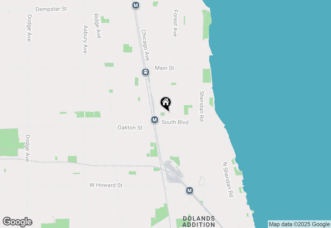 Map of 549 Hinman Avenue #G1, Evanston, IL 60202