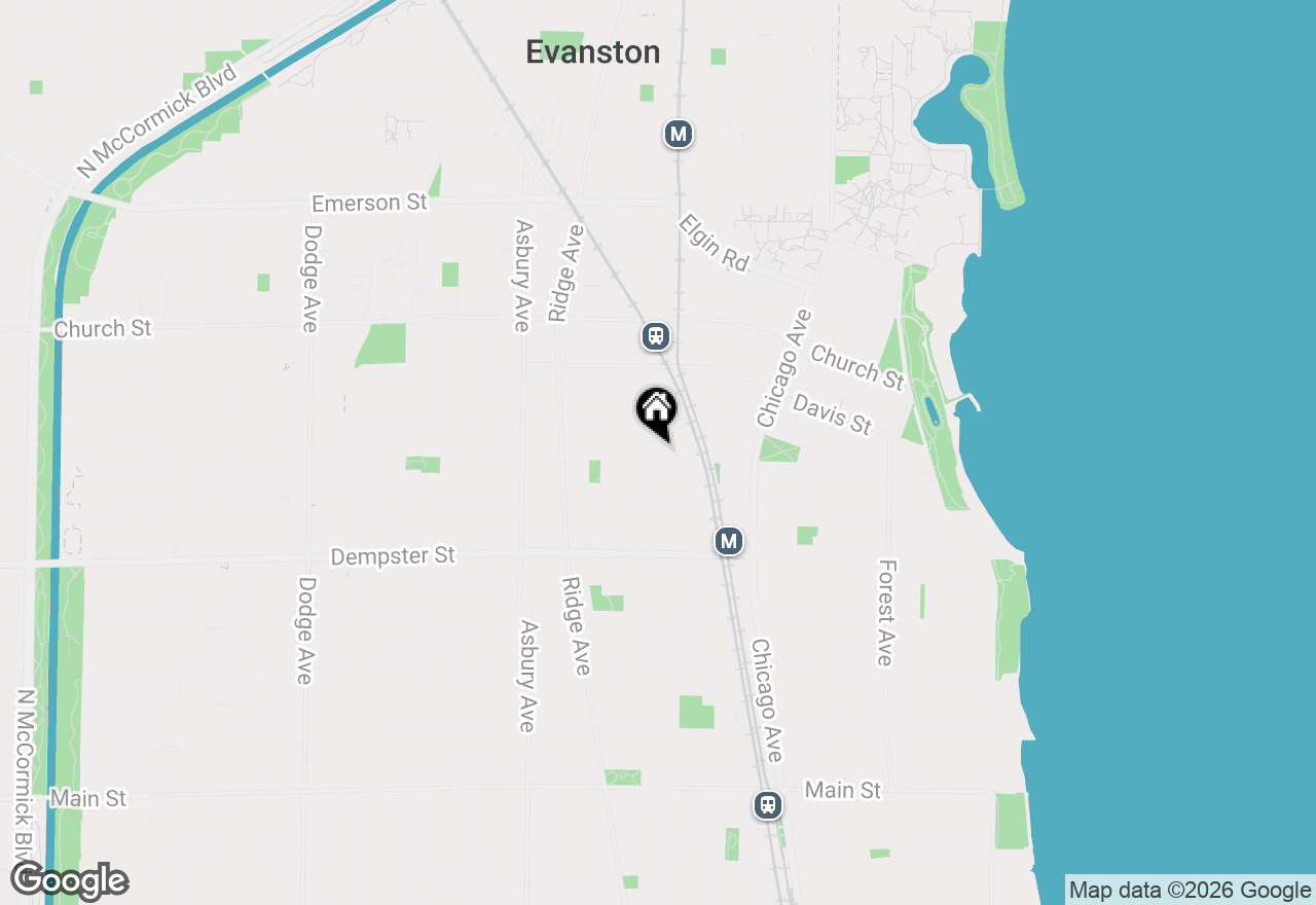 Map of 1453 Maple Avenue #B06, Evanston, IL 60201