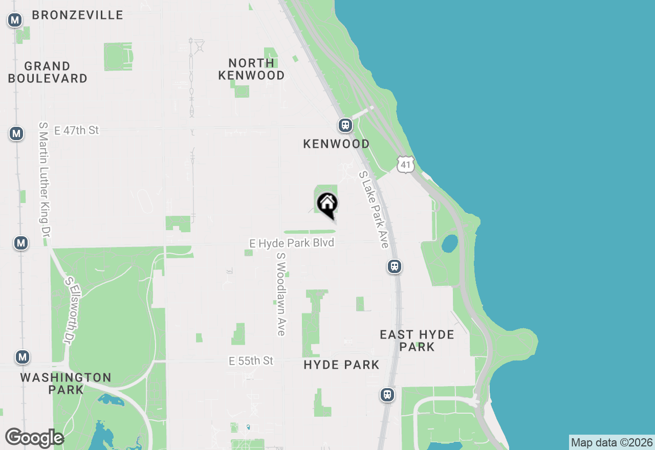 Map of 1360 E Madison Park #B, Chicago, IL 60615