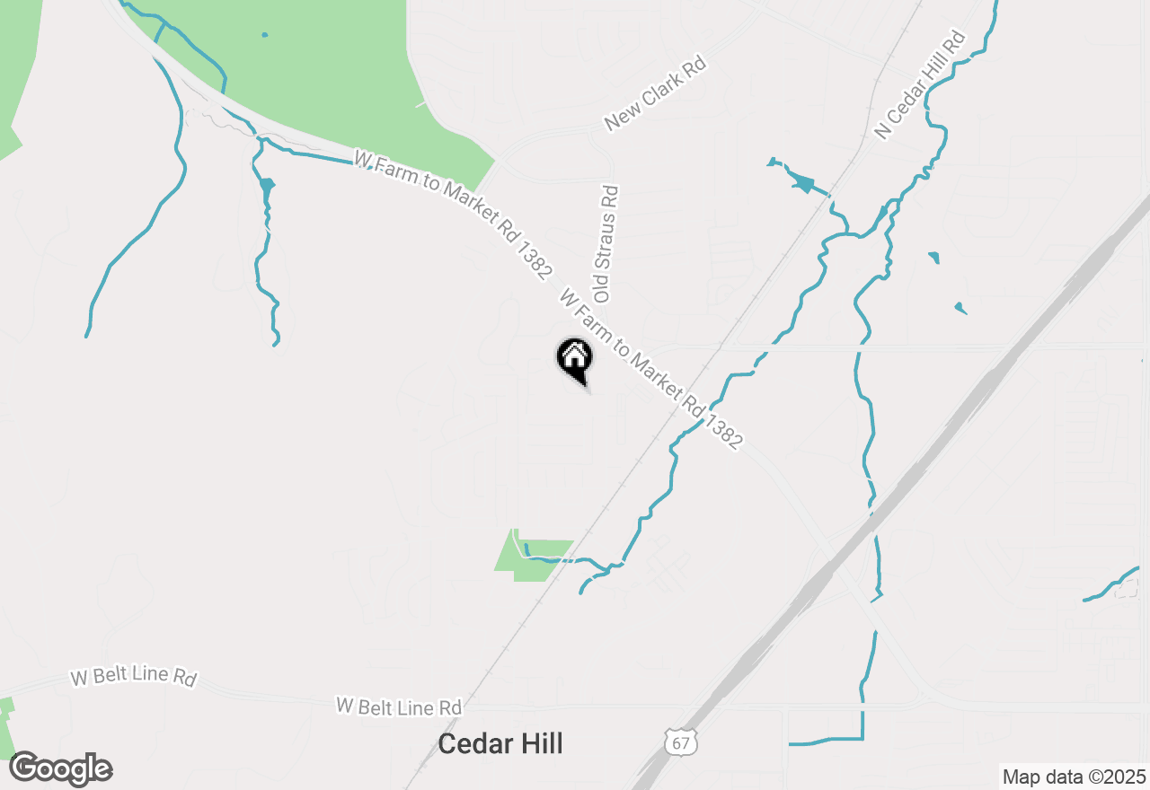 Map of 813 Straus Road, Cedar Hill, TX 75104