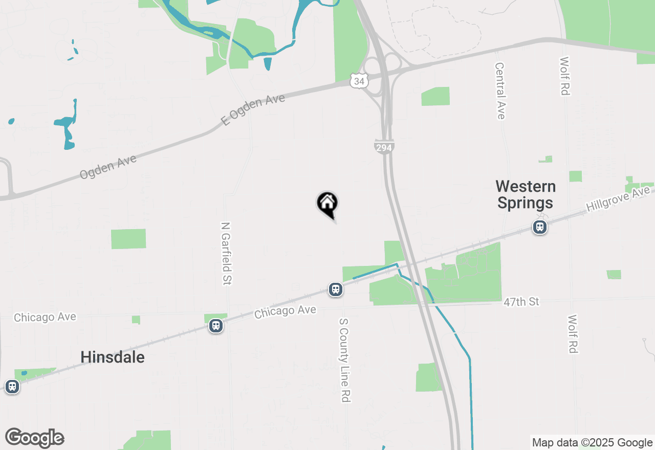 Map of 329 N Oak Street, Hinsdale, IL 60521