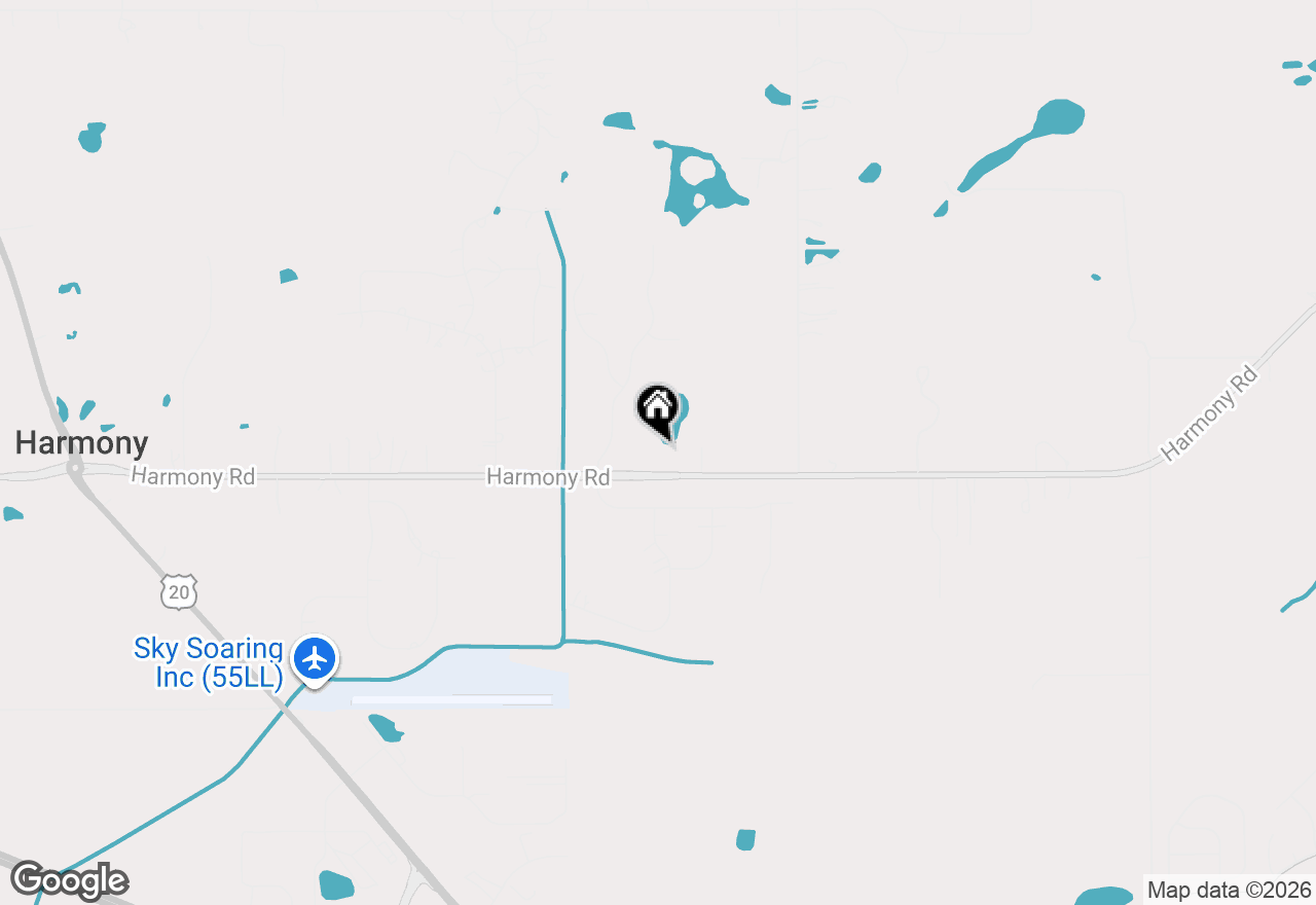 Map of 15618 Harmony Road, Huntley, IL 60142