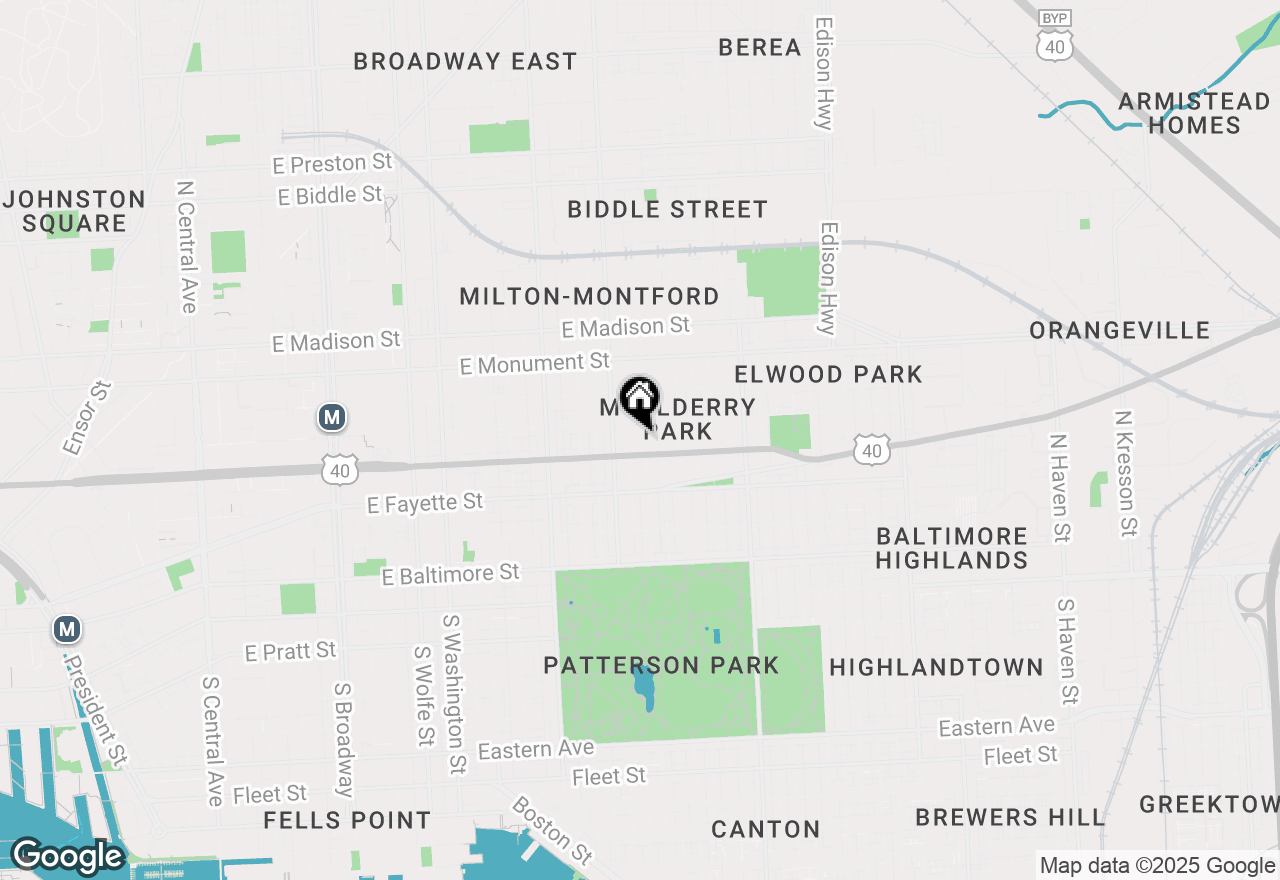 Map of 422 N Luzerne Avenue, Baltimore, MD 21224