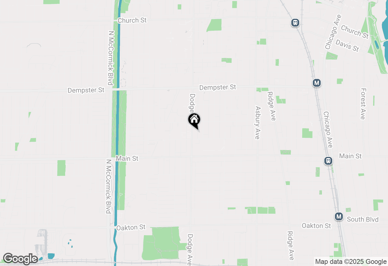 Map of 1017 Dodge Avenue, Evanston, IL 60202