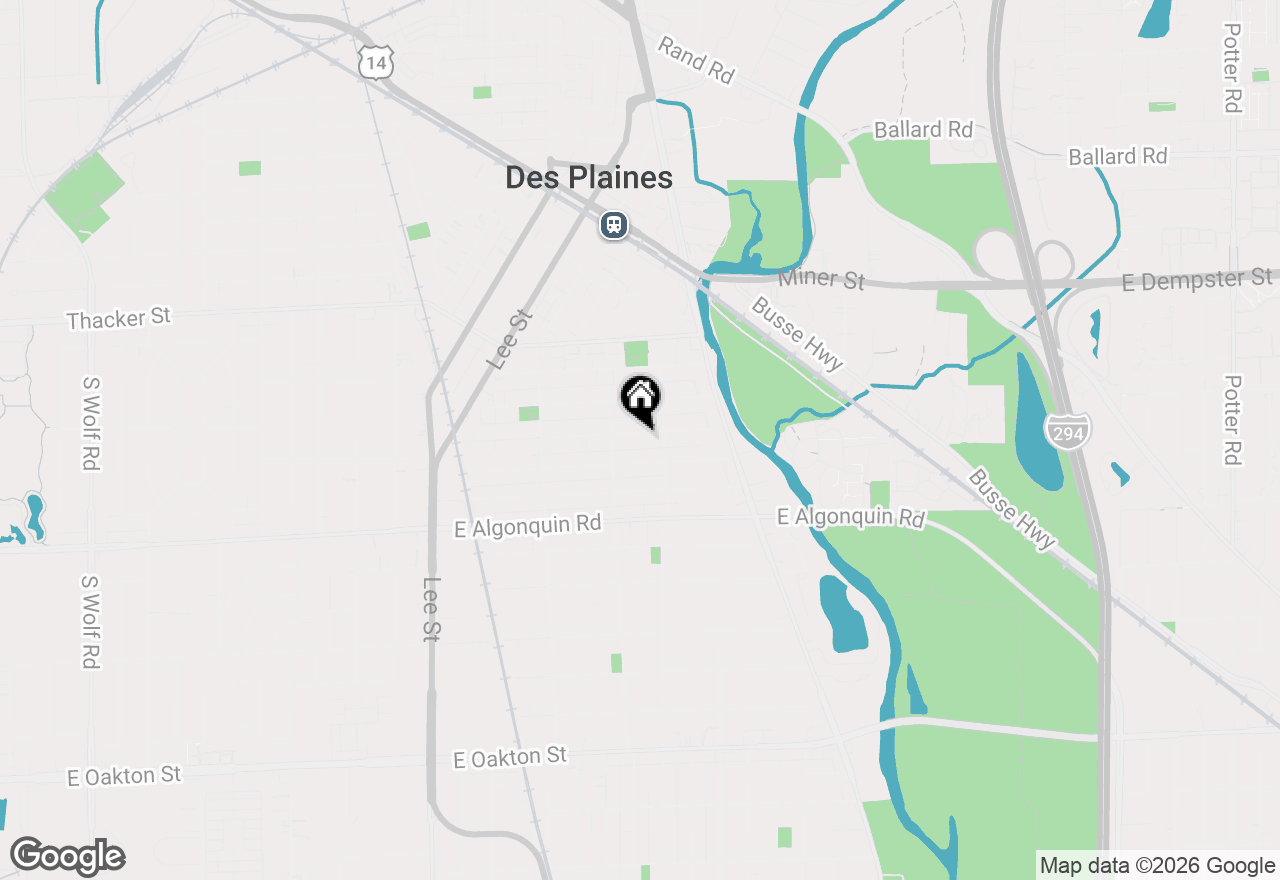 Map of 1561 E Walnut Avenue, Des Plaines, IL 60016