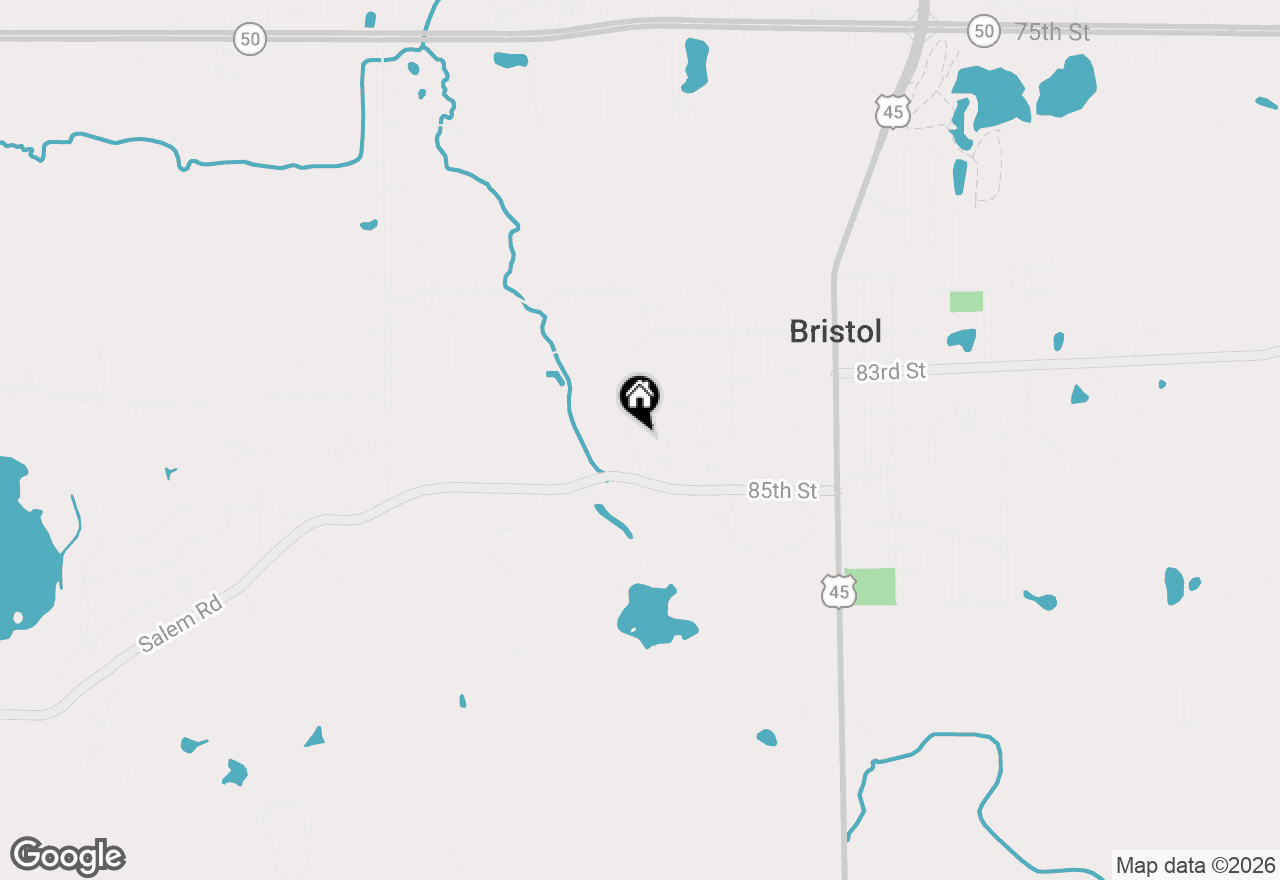 Map of 8411 207th Ave, Bristol, WI 53104