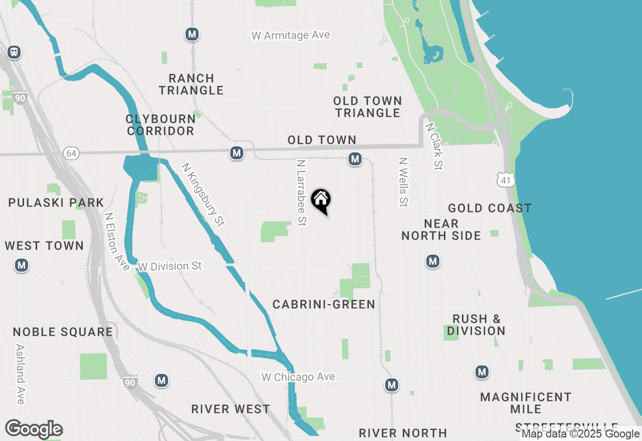Map of 1329 N Mohawk Street #3, Chicago, IL 60610