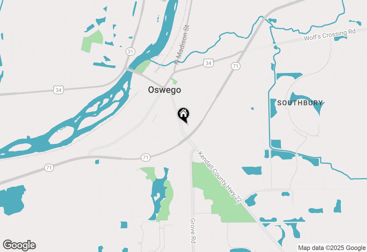 Map of 206 Washington Street, Oswego, IL 60543