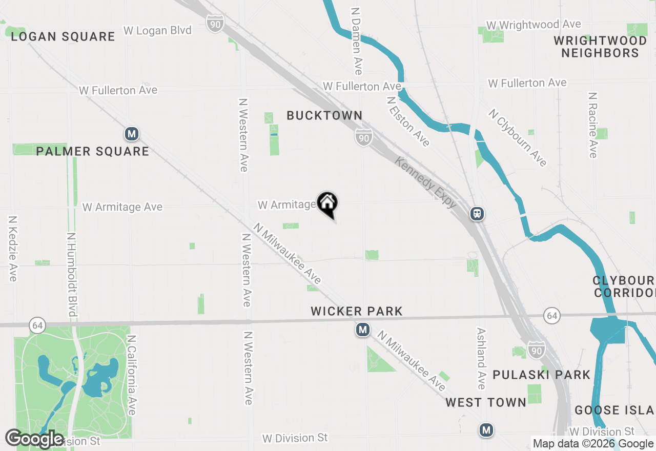 Map of 2112 W Cortland Street #1, Chicago, IL 60647