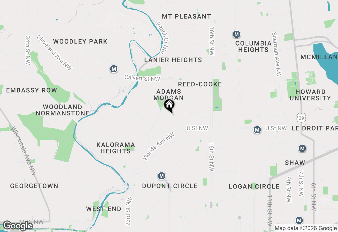 Map of 1848 Wyoming Avenue Nw #201, Washington, DC 20009