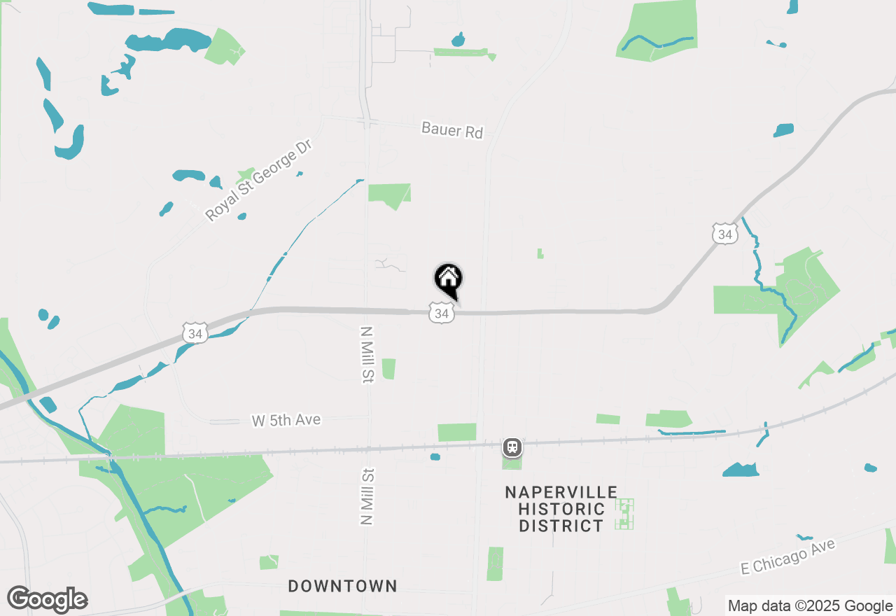 Map of 127 W Ogden Avenue, Naperville, IL 60563