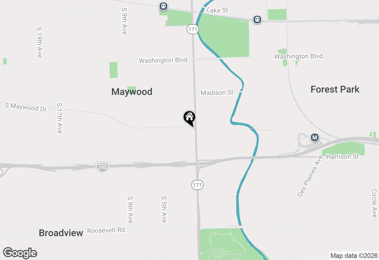 Map of 1409 S 2nd Avenue, Maywood, IL 60153