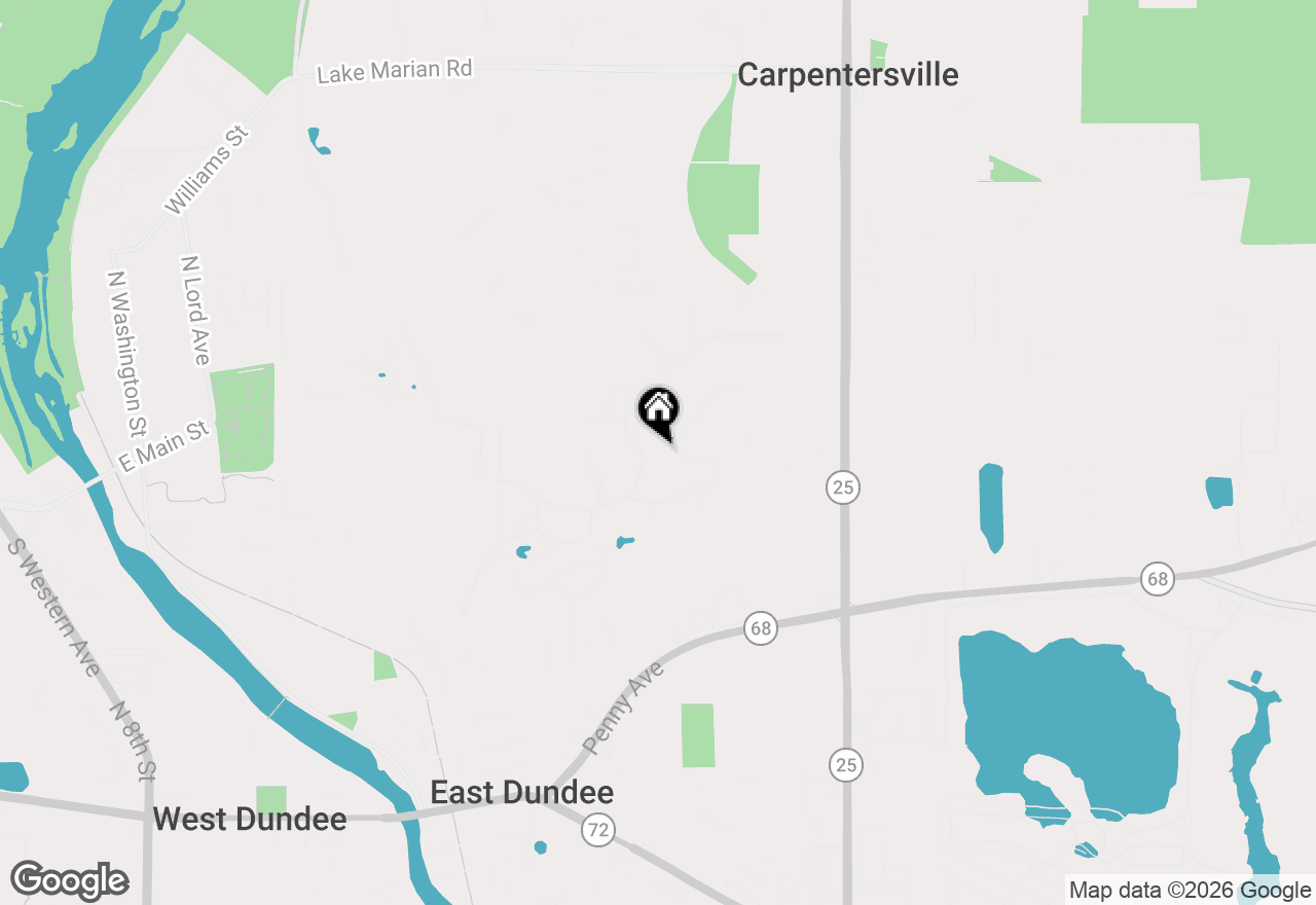 Map of 713 Council Hill Road, East Dundee, IL 60118