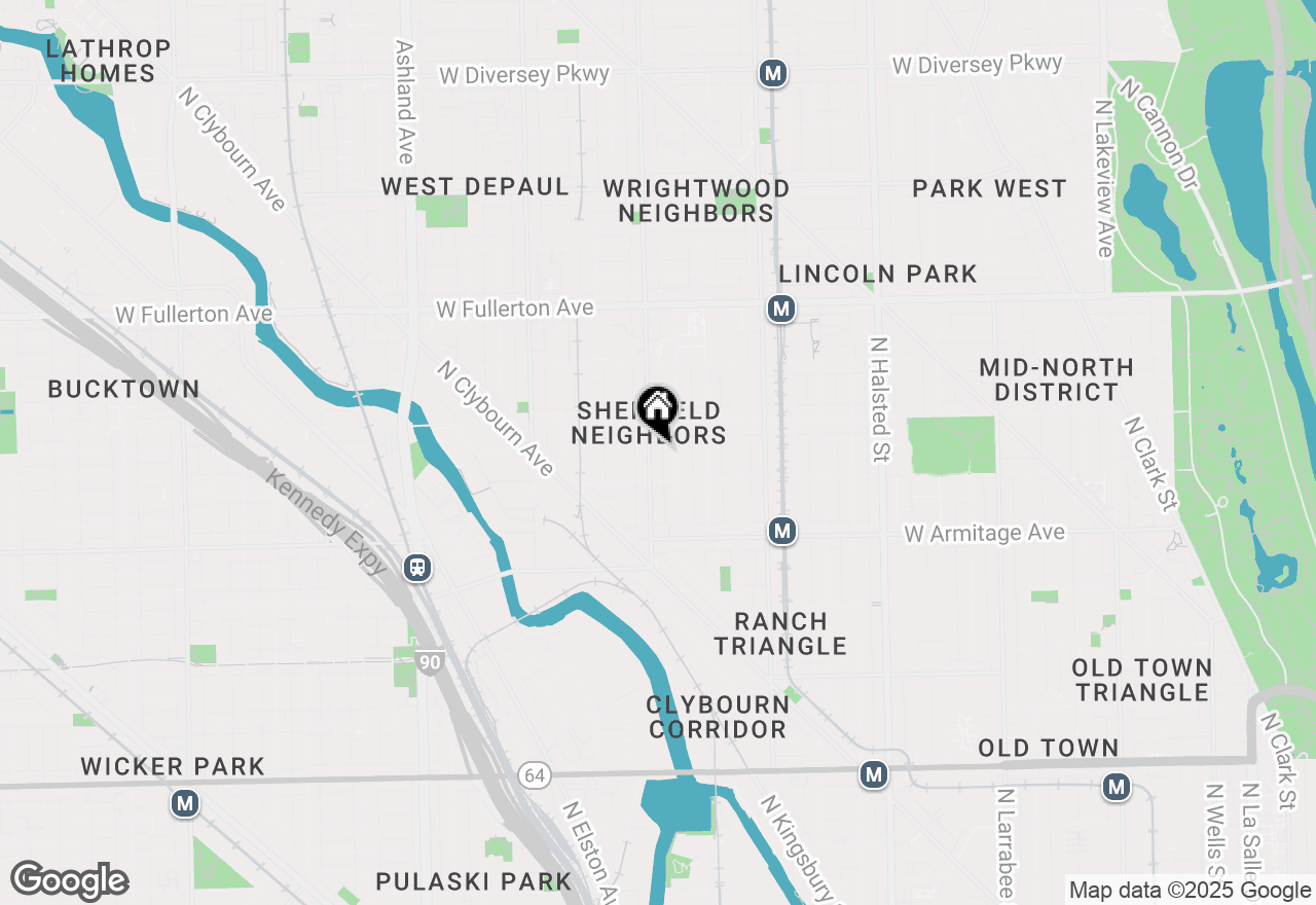 Map of 2129 N Racine Avenue #2, Chicago, IL 60614