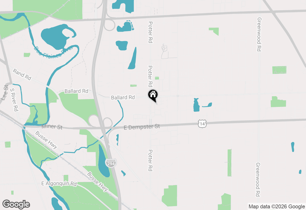 Map of 9395 Landings Lane #602, Des Plaines, IL 60016