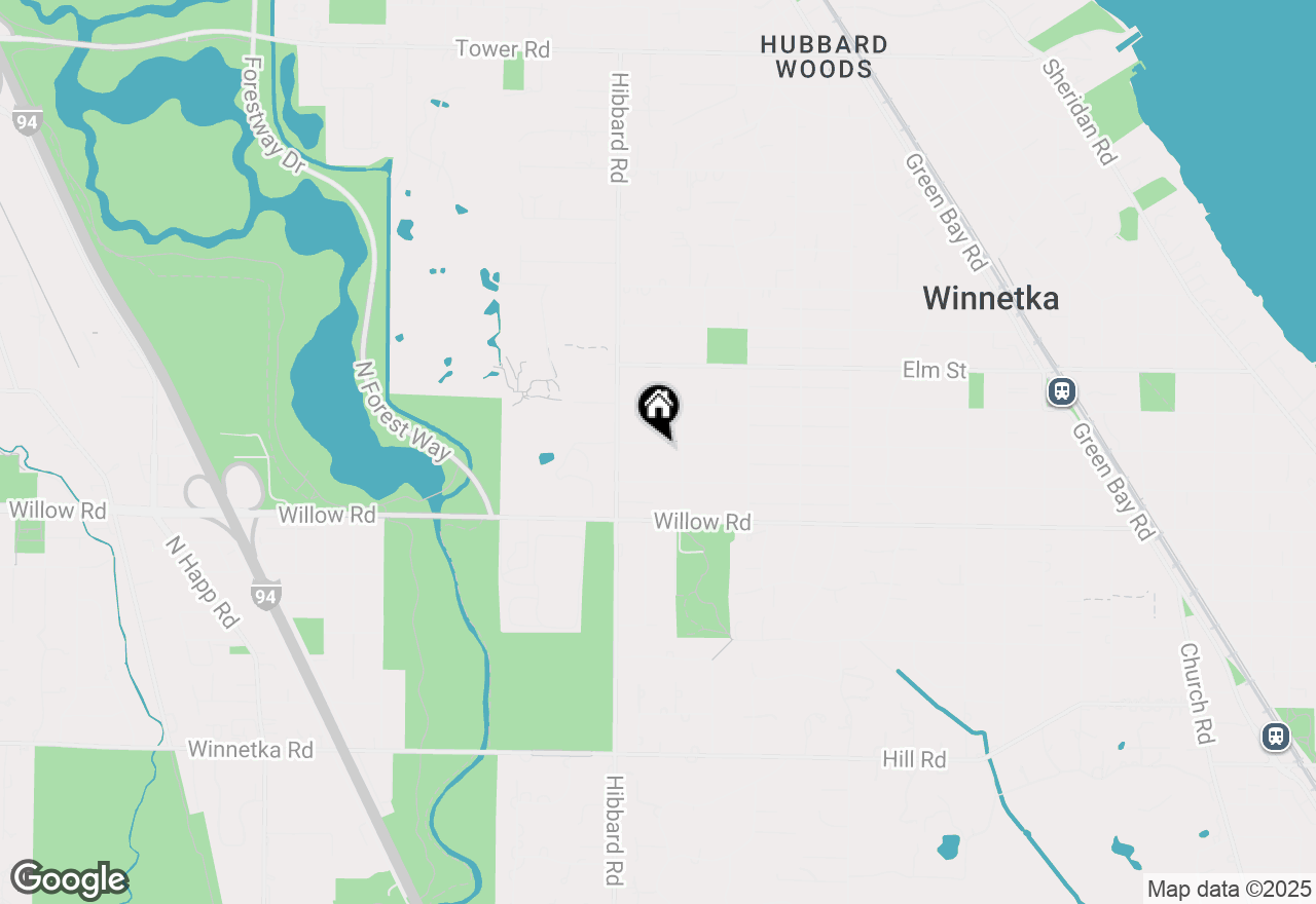 Map of 1218 Cherry Street, Winnetka, IL 60093