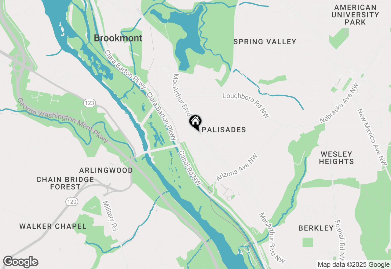 Map of 5609 Sherier Place Nw, Washington, DC 20016