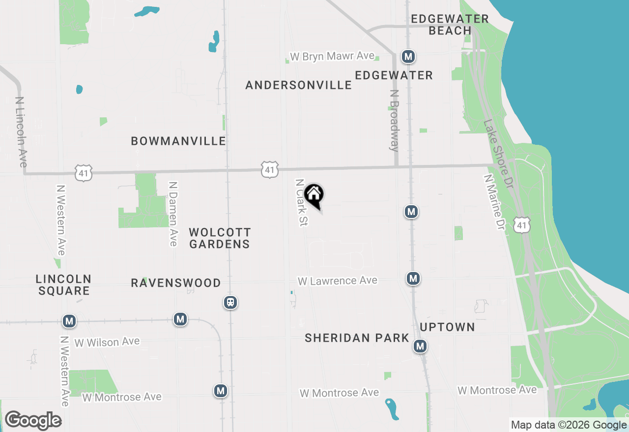 Map of 1465 W Winnemac Avenue #2W, Chicago, IL 60640