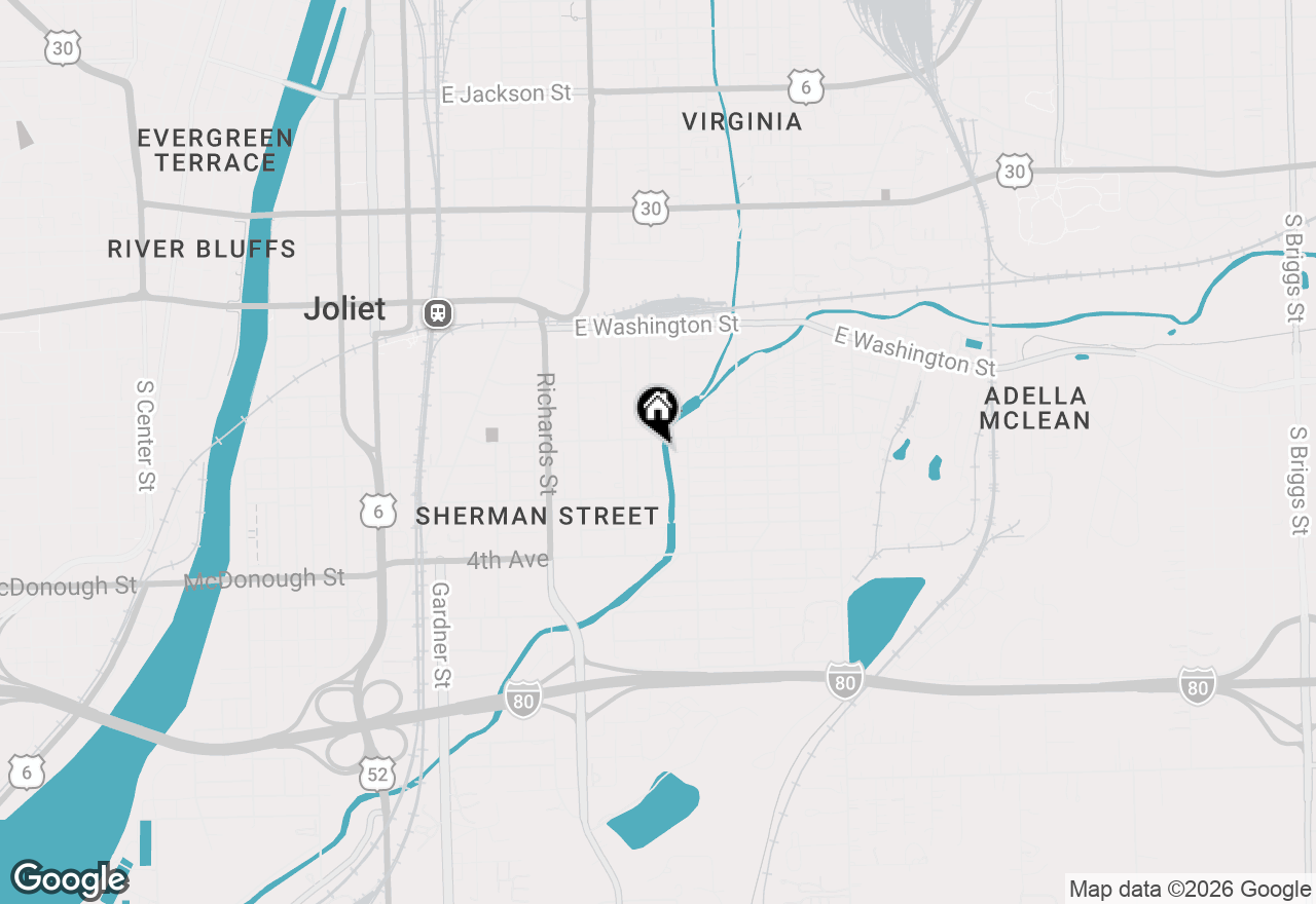 Map of 204 Iowa Avenue, Joliet, IL 60433