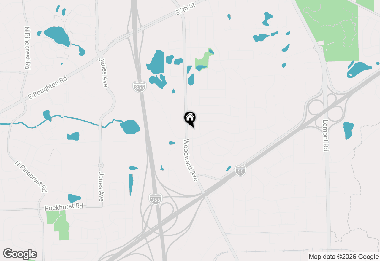 Map of 9040 Witham Lane, Woodridge, IL 60517
