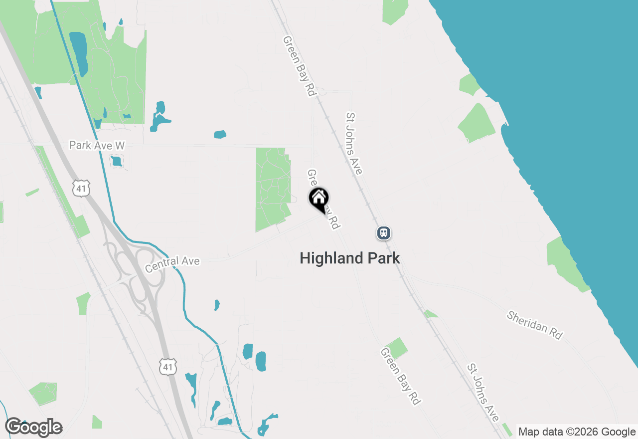 Map of 734 Central Avenue #2B, Highland Park, IL 60035