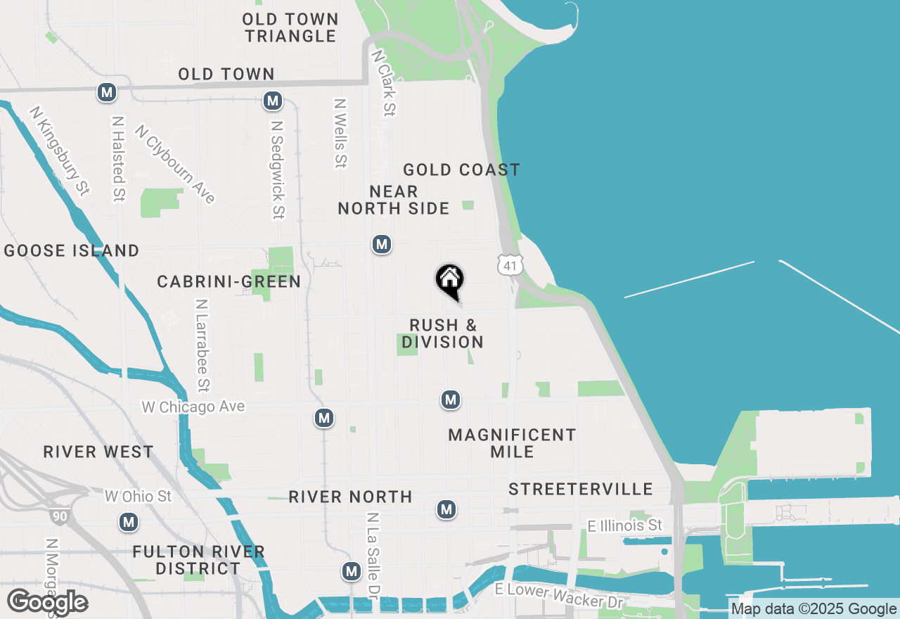 Map of 2 E Oak Street #3305, Chicago, IL 60611