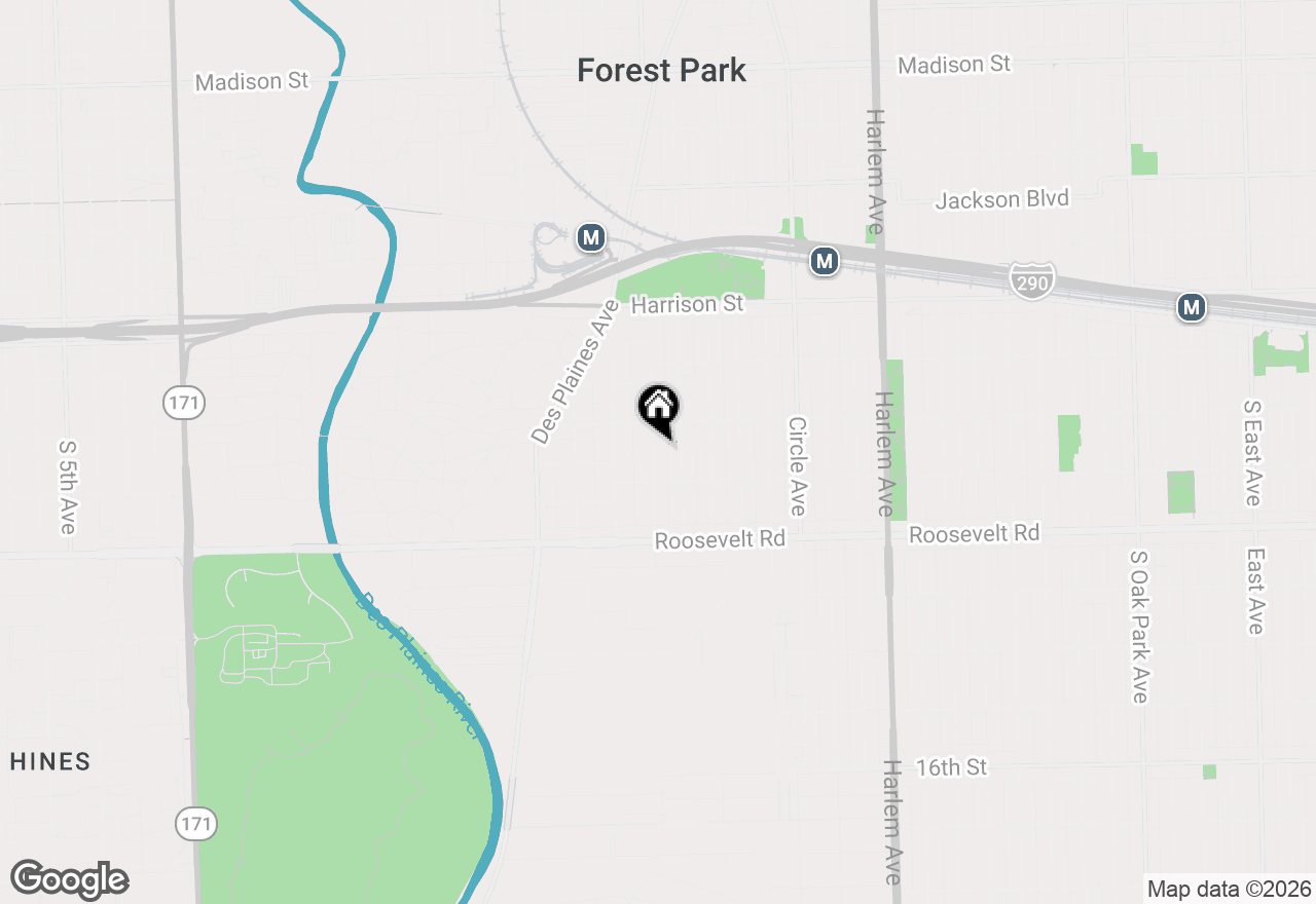 Map of 1022 Lathrop Avenue, Forest Park, IL 60130
