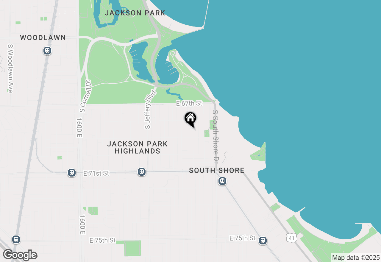 Map of 6836 S Crandon Avenue #3, Chicago, IL 60649