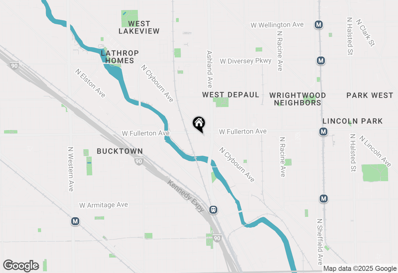 Map of 1645 W Fullerton Avenue, Chicago, IL 60614
