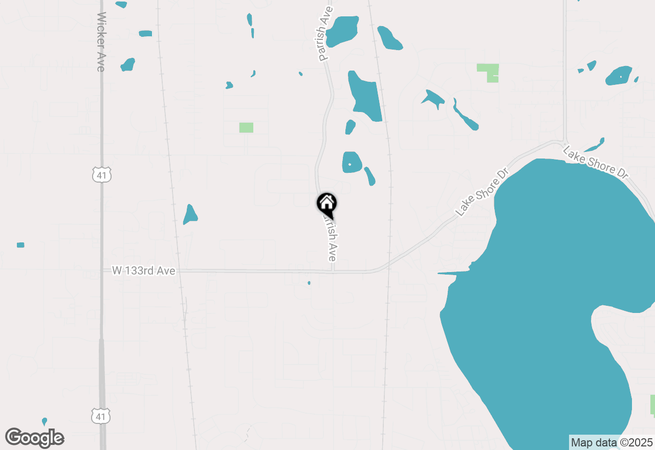 Map of 13134 Parrish Avenue, Cedar Lake, IN 46303