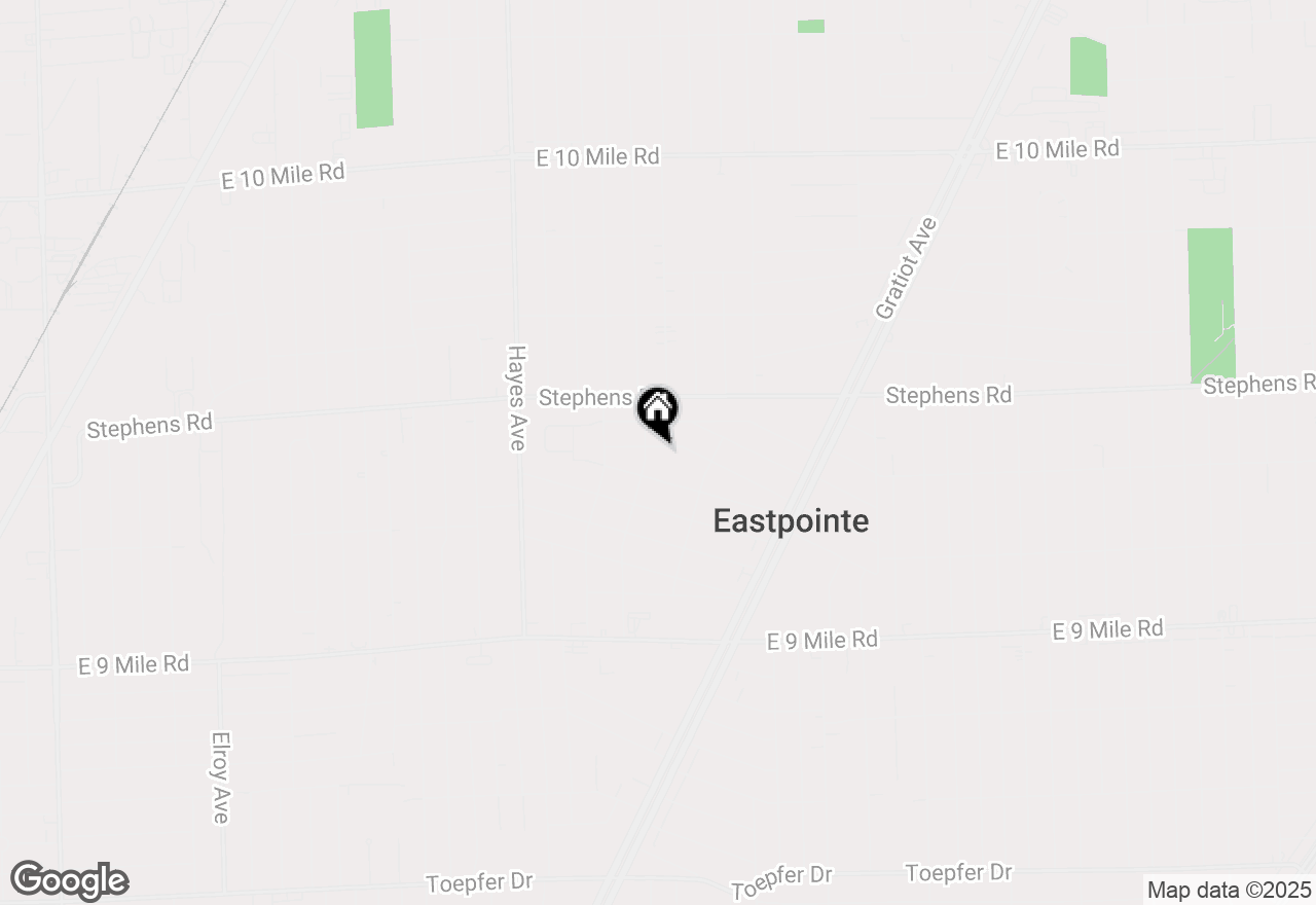 Map of 15524 Evergreen Avenue, Eastpointe, MI 48021