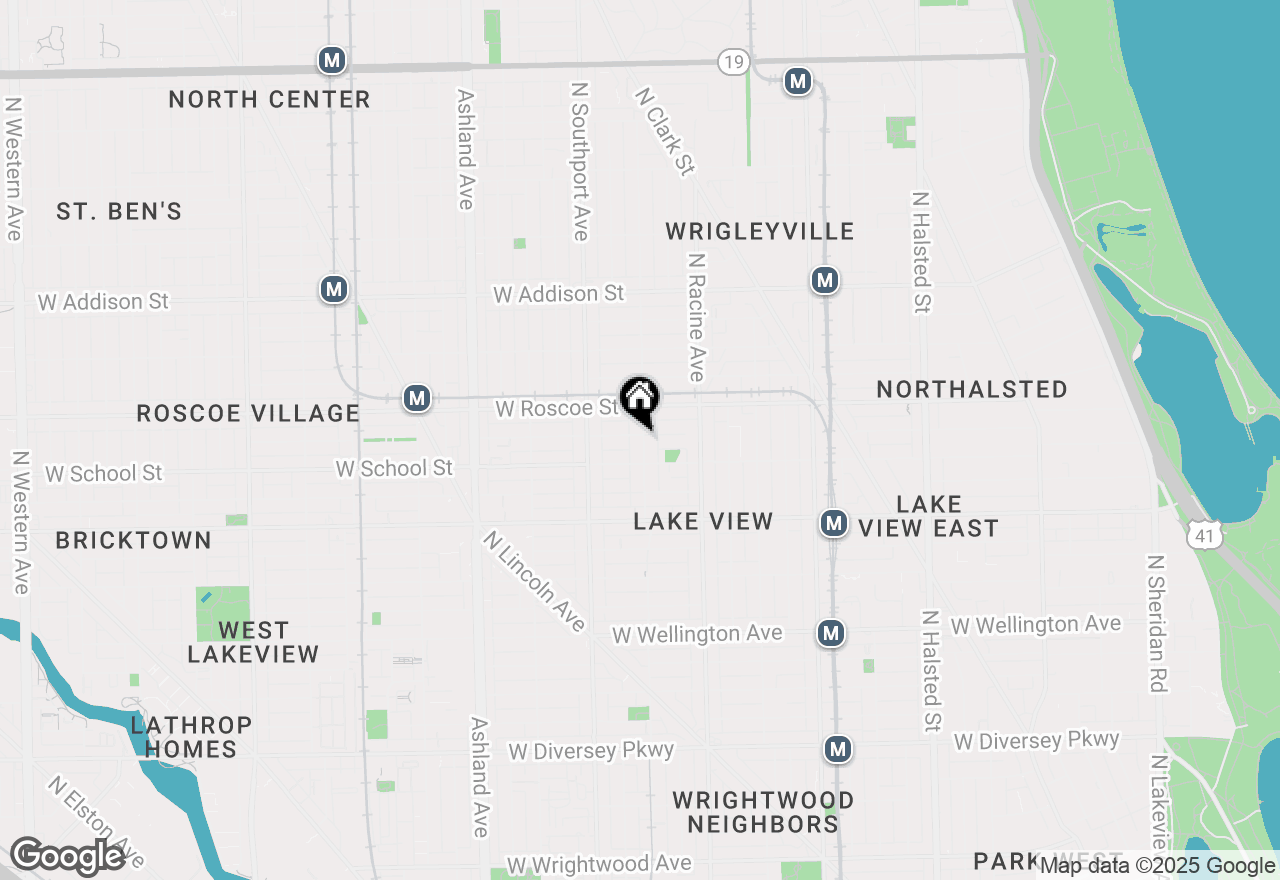 Map of 3322 N Lakewood Avenue #2F, Chicago, IL 60657