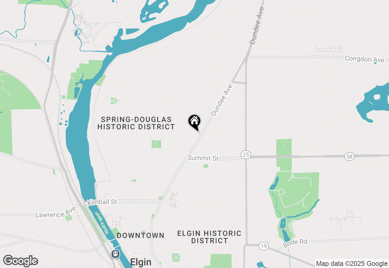 Map of 409 Algona Avenue, Elgin, IL 60120