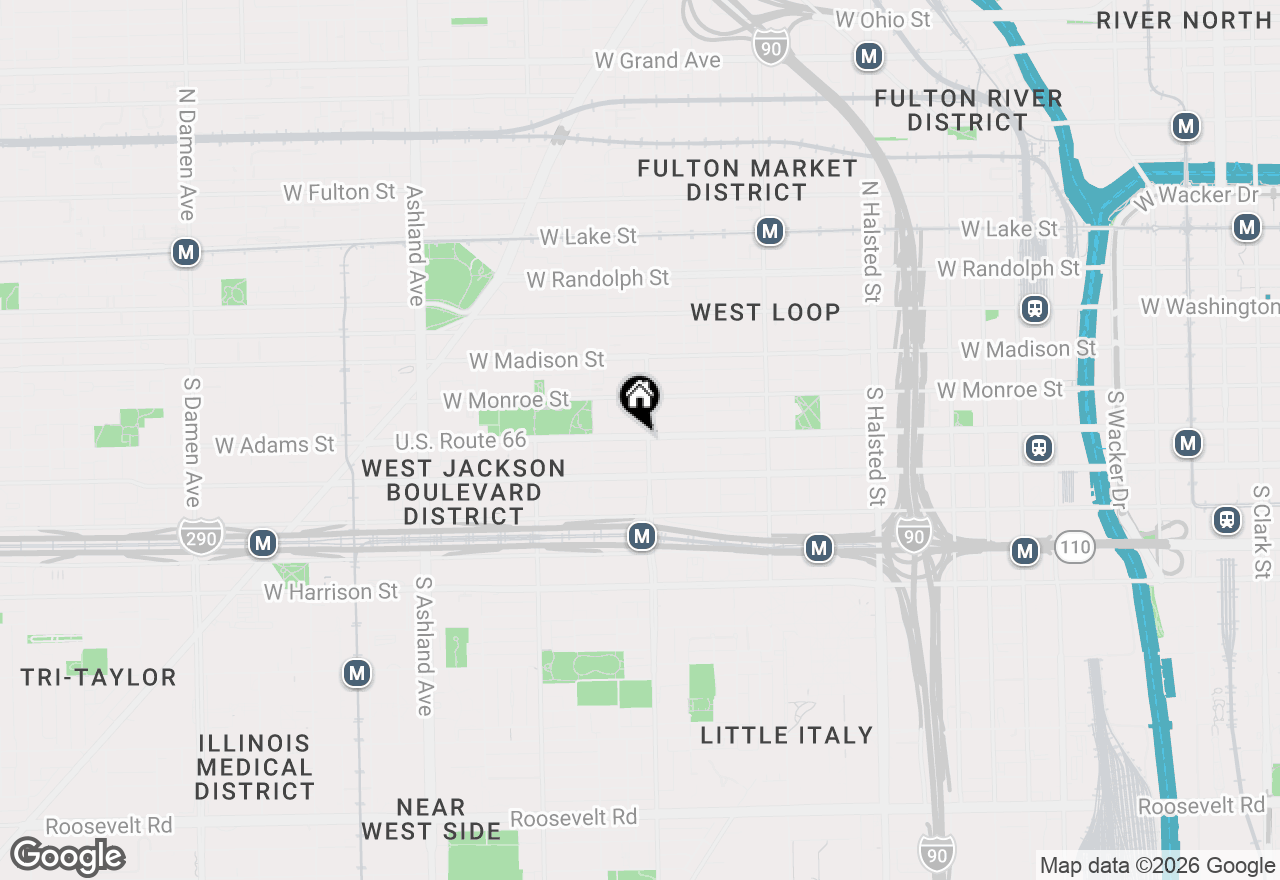 Map of 1201 W Adams Street #909, Chicago, IL 60607