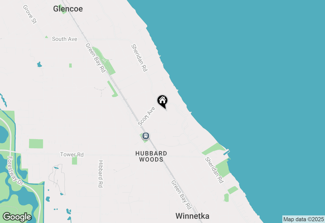 Map of 1080 Fisher Crescent Lane, Winnetka, IL 60093