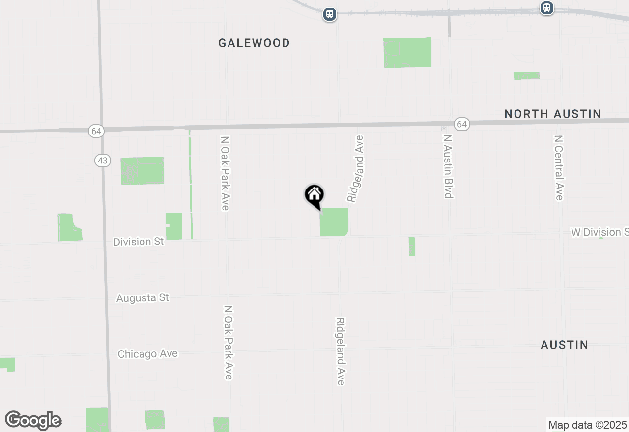 Map of 939 N Elmwood Avenue, Oak Park, IL 60302