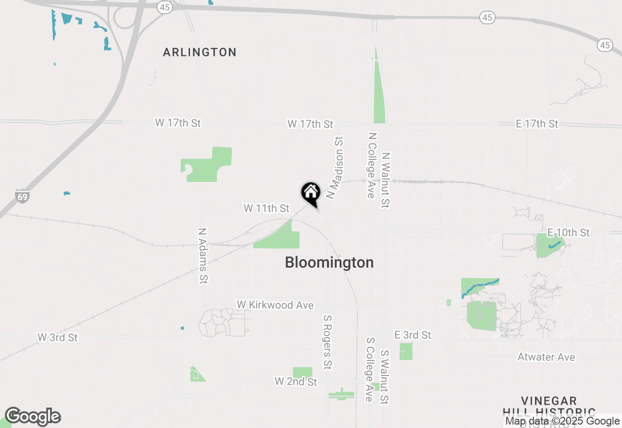 Map of 611 W 11th Street #4 1/2, Bloomington, IN 47404