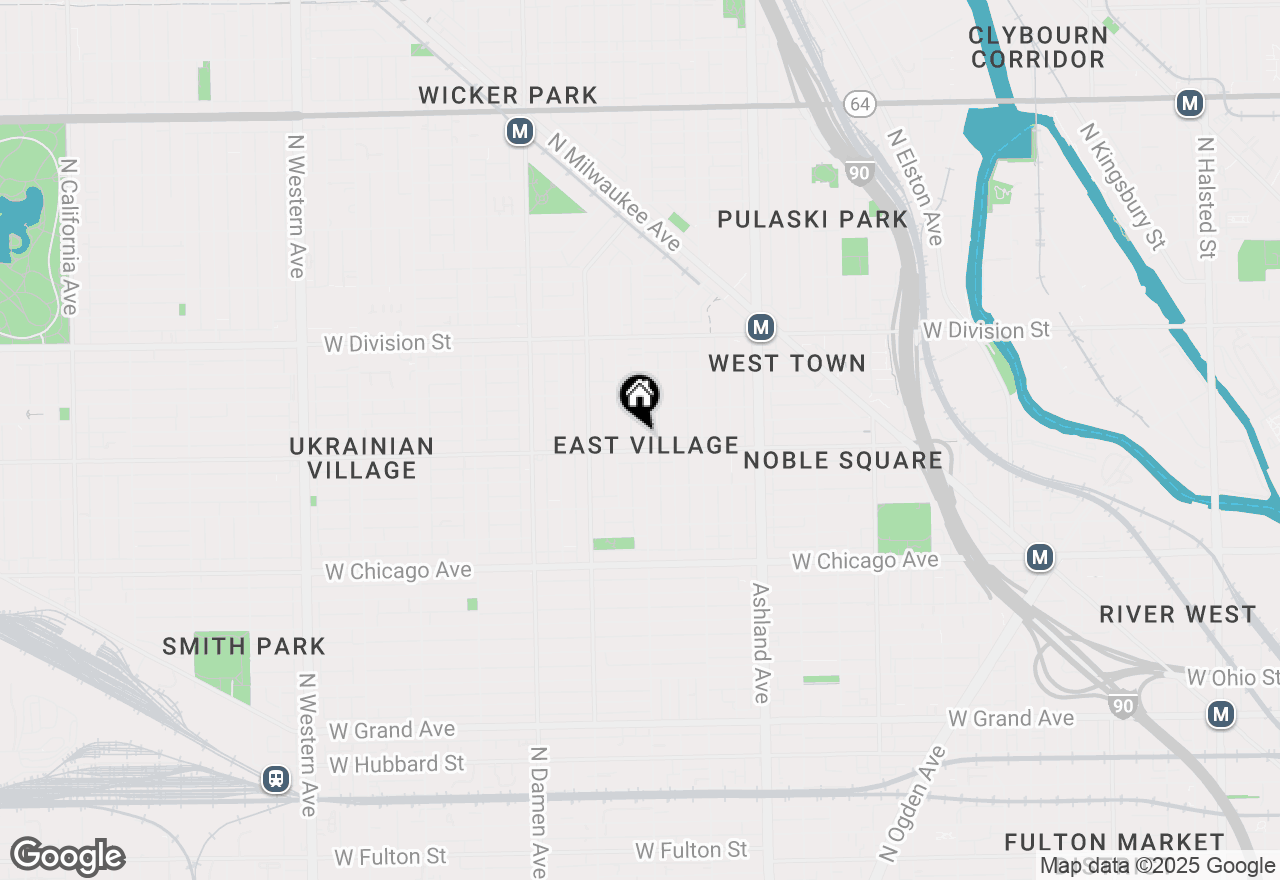 Map of 1010 N Wood Street #3F, Chicago, IL 60622