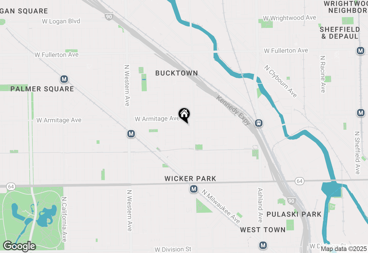 Map of 2039 W Homer Street #G, Chicago, IL 60647