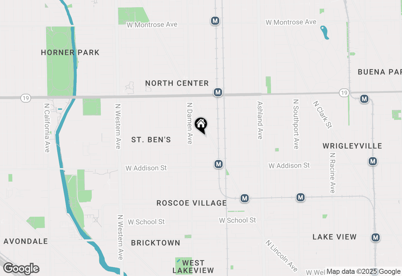 Map of 1922 W Bradley Place, Chicago, IL 60613