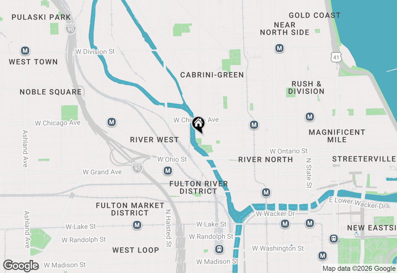 Map of 700 N Larrabee Street #1002, Chicago, IL 60654