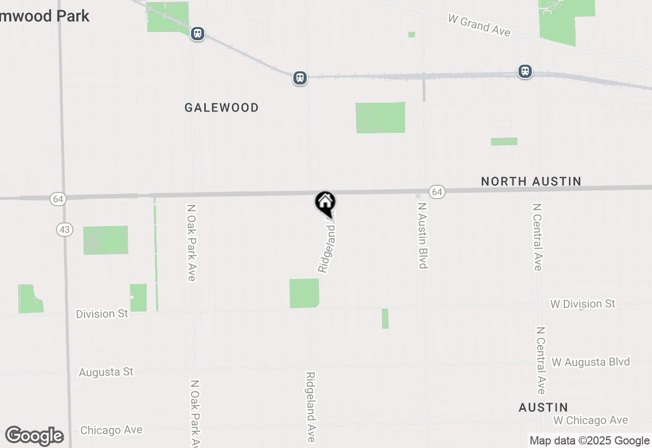 Map of 1141 N Ridgeland Avenue, Oak Park, IL 60302