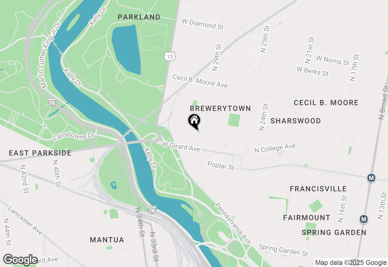 Map of 2940 W Thompson Street #UNIT 401, Philadelphia, PA 19121